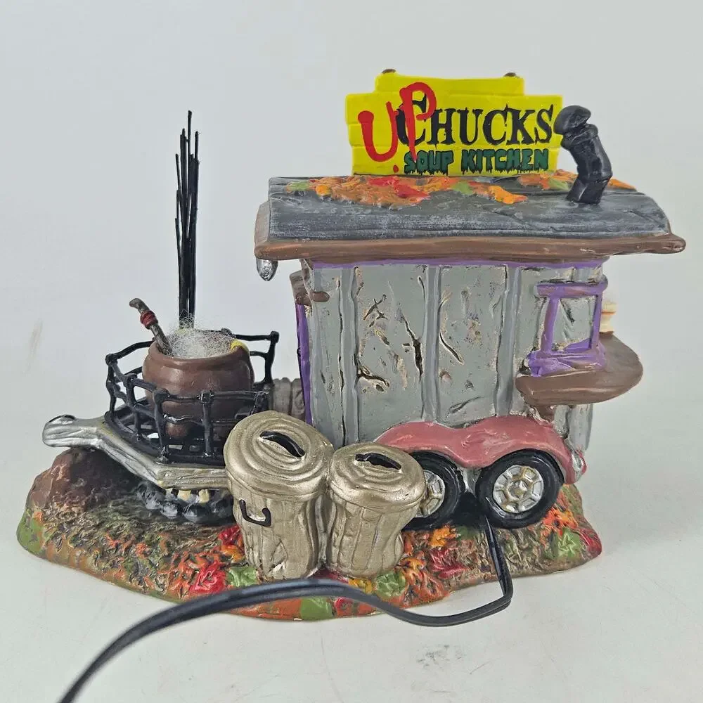 Department 56 Halloween Upchuck's Soup Kitchen Haunted Wheels Food Trucks